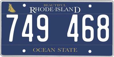 RI license plate 749468