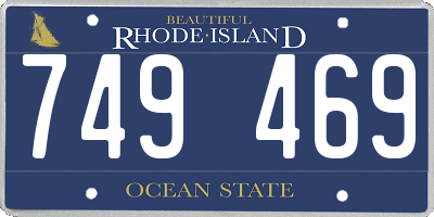 RI license plate 749469