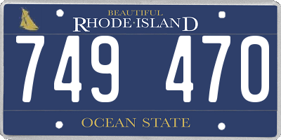 RI license plate 749470