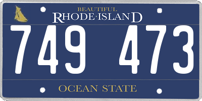 RI license plate 749473
