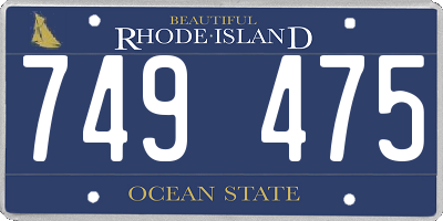 RI license plate 749475