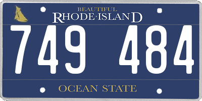 RI license plate 749484
