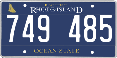RI license plate 749485