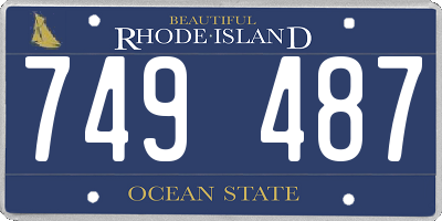 RI license plate 749487