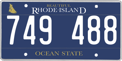RI license plate 749488