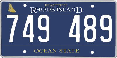 RI license plate 749489