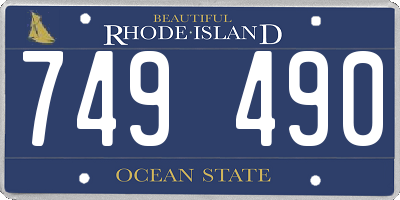 RI license plate 749490