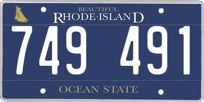 RI license plate 749491