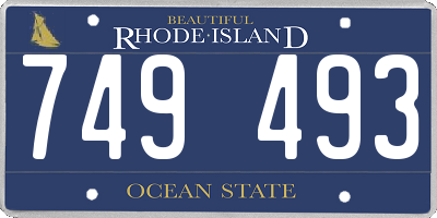 RI license plate 749493