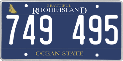 RI license plate 749495
