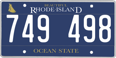 RI license plate 749498