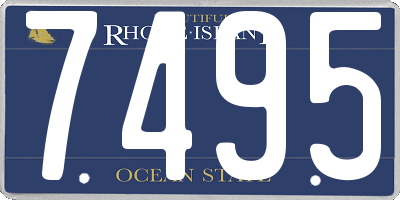 RI license plate 7495