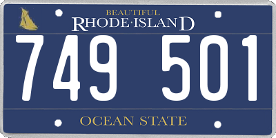 RI license plate 749501