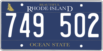 RI license plate 749502