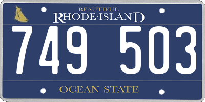 RI license plate 749503