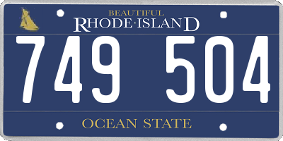 RI license plate 749504