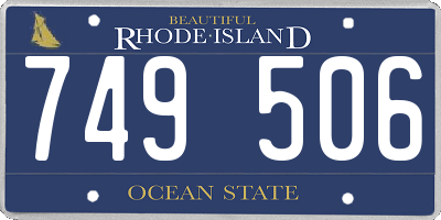 RI license plate 749506