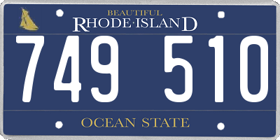 RI license plate 749510