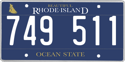 RI license plate 749511