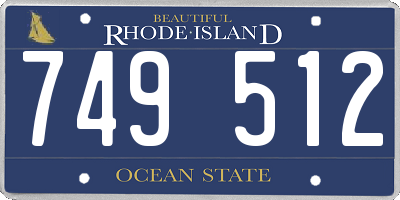 RI license plate 749512