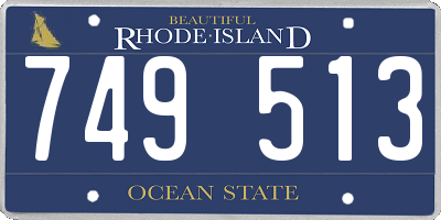 RI license plate 749513