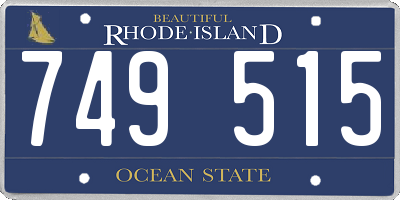 RI license plate 749515