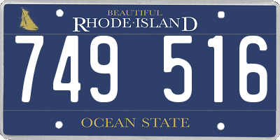 RI license plate 749516