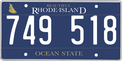 RI license plate 749518