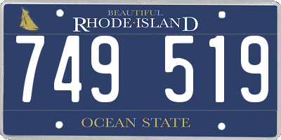 RI license plate 749519
