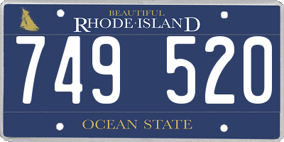 RI license plate 749520
