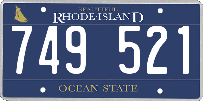 RI license plate 749521