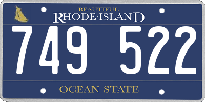 RI license plate 749522