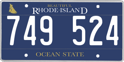 RI license plate 749524