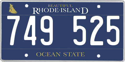 RI license plate 749525