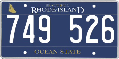 RI license plate 749526