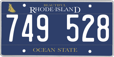 RI license plate 749528