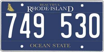 RI license plate 749530