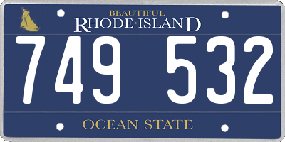RI license plate 749532