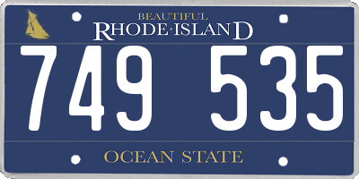 RI license plate 749535