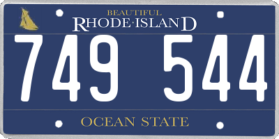 RI license plate 749544
