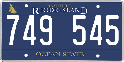 RI license plate 749545