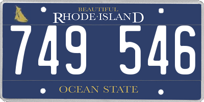 RI license plate 749546