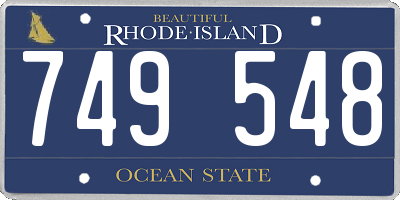 RI license plate 749548