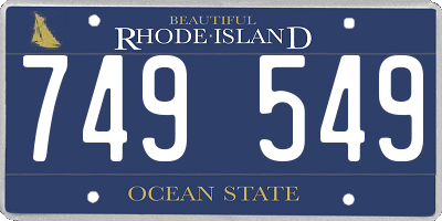 RI license plate 749549