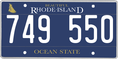 RI license plate 749550