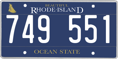 RI license plate 749551