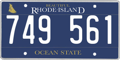 RI license plate 749561
