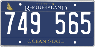 RI license plate 749565