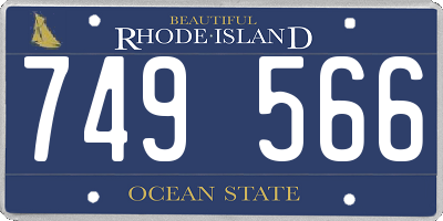 RI license plate 749566