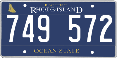 RI license plate 749572